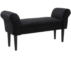 HOMCOM Suoliukas miegamojo lovos suoliukui, juodos spalvos minkštas suoliukas, MDF ir putplastis, 102x31x51cm