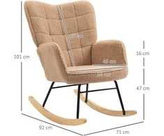 Fotelis Homcom Supamasis krėslas, akcentinis krėslas iki 120 kg,