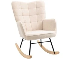 Fotelis Homcom Supamasis krėslas iki 120 kg, smėlio spalvos, 71x92x101 cm