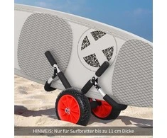 Homcom Surf vežimėlis, banglentčių transportavimo vežimėlis, sulankstomas, paminkštintos PU padangos, iki 45 kg L64 x W55 x H38,5 cm