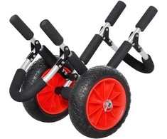 Homcom Surf vežimėlis, banglentčių transportavimo vežimėlis, sulankstomas, paminkštintos PU padangos, iki 45 kg L64 x W55 x H38,5 cm