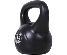 HOMCOM svarmuo 12 kg, užpildytas smėliu, pradedantiesiems, juodas