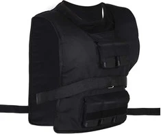 HOMCOM svorio liemenė 20 kg treniruočių liemenė reguliuojama jėgos treniruočių fitneso liemenė oksfordinė geležis juoda 36 x 52 cm