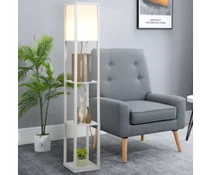 Homcom Toršeras su 3 lentynomis E27 iki 40 W, 26 x 26 x 160 cm
