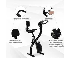 Homcom Treniruoklis "2-in-1" namų treneris, sulankstomas treniruoklis su 8 reguliuojamais magnetinio pasipriešinimo lygiais ir 1 pora plieninių įtempimo lynų