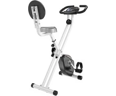 HOMCOM Treniruoklis "F-Bike" su 8 pakopų magnetiniu pasipriešinimu, reguliuojamo aukščio, plieno, juodas+pilkas, 43x97x109 cm
