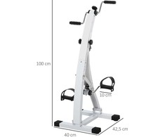 HOMCOM Treniruoklis senjorams, plieno, baltas, 40x42.5x100cm