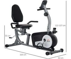 Treniruoklis su LCD ekranu, 8 pakopų reguliuojamas magnetinis pasipriešinimas, iki 110 kg, plienas ir ABS