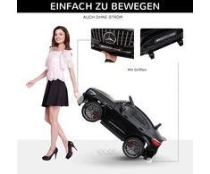 Vaikiškas automobilis HOMCOM Mercedes-Benz AMG GLA45, licencijuotas elektromobilis su nuotolinio valdymo pulteliu, 2 x 35 W varikliai, MP3, saugos diržas, 37–60 mėn., juodas