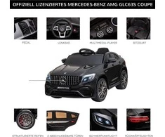 Homcom Vaikiškas automobilis Mercedes-Benz AMG GLA45 su nuotolinio valdymo pulteliu 2 x 35 W varikliai MP3