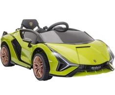 HOMCOM Vaikiškas elektrinis automobilis, 12V vaikiška transporto priemonė su 2.4G nuotolinio valdymo pulteliu, MP3 USB, garso signalas, elektrinė transporto priemonė su LED žibintais, 5 taškų saugos diržas, 3-5 km/val., skirta 3-5 metų vaikams, žalias