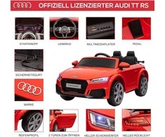 HOMCOM Vaikiškas elektrinis automobilis Vaikiškas automobilis su nuotolinio valdymo pulteliu, MP3, 3-6 metų, PP, raudonas, 102x60x44 cm