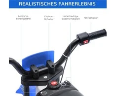 Vaikiškas elektrinis motociklas 12V, su 2 nuimamais treniruočių ratais, nuo 3 metų