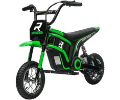 HOMCOM vaikiškas elektrinis motociklas, 12 V vaikiškas motociklas su garsiniu signalu, žibintu, transporto priemonė vaikams su pasukama greičio rankena, 8-16 km/val., 8-12 metų vaikams, žalias | Aosom