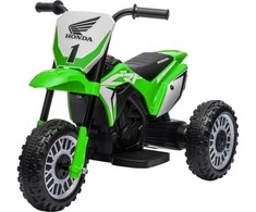 HOMCOM Vaikiškas elektrinis motociklas, 6V vaikiškas motociklas su garso signalu, įjungiama muzika, vaikiška transporto priemonė, 3km/h, 3-6 metų, žalias
