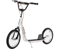 Homcom Vaikiškas paspirtukas su pneumatinėmis padangomis ir rankiniu stabdžiu nuo 5 metų 16 colių 139 x 58 x 90-96 cm