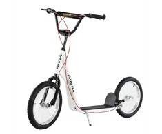 Homcom Vaikiškas paspirtukas su pneumatinėmis padangomis ir rankiniu stabdžiu nuo 5 metų 16 colių 139 x 58 x 90-96 cm