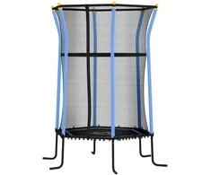 Vaikiškas batutas HOMCOM Ø163,5 cm, vidaus batutas su apsauginiu tinklu, kraštų apdaila ir elastine virve, iki 50 kg, 3-10 metų vaikams, mėlynas