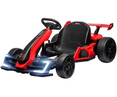 HOMCOM vaikų elektrinis kartingas 24 V 6-12km/h drift kartingas su drift režimu, lėtu startu, 3 padėčių reguliuojama sėdyne, kartingas su ekranu, muzika, saugos diržu, vaikiška transporto priemonė 6-12 metų vaikams, raudona