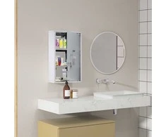HOMCOM vaistinėlė pirmosios pagalbos spintelė nerūdijančio plieno saugykla 30x18x50cm