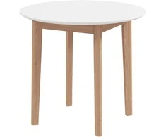Homcom Valgomasis stalas, apvalus virtuvės stalas 2 asmenims, Ø75 x 76 cm, baltas