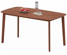 Valgomojo stalas, 150x80x76 cm, Rudas