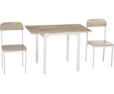 Homcom Valgomojo stalo komplektas su 2 kėdėmis, sulankstomas stalviršis 120 x 60 x 75 cm