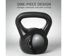 HOMCOM virdulinis svarmuo (kettlebell) 8kg, užpildytas smėliu, pradedantiesiems, juodas