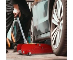Kompaktiškas hidraulinis domkratas, apsauga nuo perkrovos, automobiliams ir visureigiams, 2t, 120-300mm, raudonas/geltonas