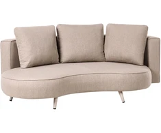 Lauko baldų komplektas Beliani 3 vietų sodo sofa PARORI dešininė, smėlio spalvos