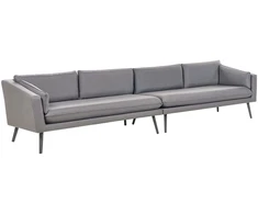 Lauko baldų komplektas Beliani 4 vietų sodo sofa LORETELLO pilka