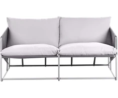 Lauko baldų komplektas Beliani Sodo sofa PONTE, 2 vietų, metalinė, pilka