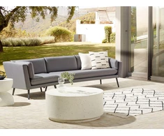 Lauko baldų komplektas Beliani Sodo sofa 3 vietų LORETELLO kairinė Pilka