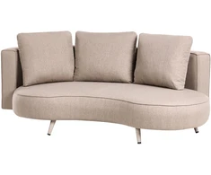 Lauko baldų komplektas Beliani Sodo sofa 3 vietų PARORI kairinė smėlio spalvos