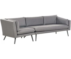 Lauko baldų komplektas Beliani Sodo sofa 3 vietų LORETELLO kairinė Pilka