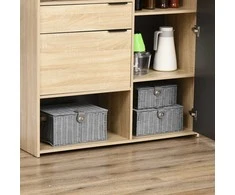 HOMCOM daiktadėžės, 3 vnt. rinkinys su dangčiais ir sagtimis, 18L/12L/7L, svetainei, pilkos