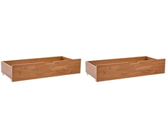Lova Beliani 2 lovos stalčių komplektas EPANEY ruda