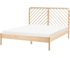 Lova Beliani Lovis iš pušies medienos SEPHOS 160 x 200 cm šviesiai ruda