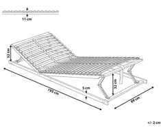 Lova Beliani Rankiniu būdu reguliuojamas lovos grotelių pagrindas MONTHOIS 80 x 200 cm