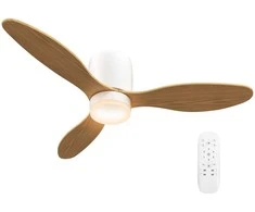 Lubinis ventiliatorius su reguliuojamu apšvietimu ir nuotolinio valdymo pulteliu 115 cm, 3 spalvos, 3 mentės, 6 greičiai, laikmatis, natūralus