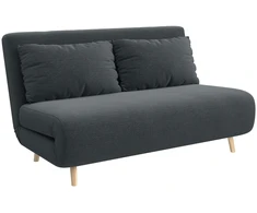 Sofa-lova, svečių lova, 3 padėčių atlošas, tvirtas audinys, iki 120 kg, 141 x 90 x 81 cm, tamsiai pilka