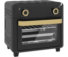 Mini orkaitė su ventiliatoriumi, oro gruzdintuvė, laikmatis, vidinis apšvietimas, 10 L, juoda