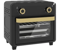Mini orkaitė su ventiliatoriumi, oro gruzdintuvė, laikmatis, vidinis apšvietimas, 10 L, juoda