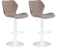 Mville 2 baro kėdžių komplektas "Cork fabric baltas