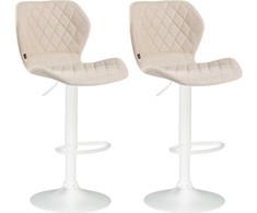 Clp Trading Mville 2 baro kėdžių komplektas "Cork fabric baltas