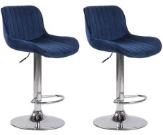 Clp Trading Mville 2 baro kėdžių komplektas "Lentini velvet chrome