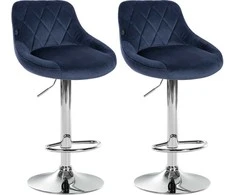 Mville 2 baro kėdžių rinkinys "Lazio velvet chrome