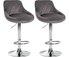 Mville 2 baro kėdžių rinkinys "Lazio velvet chrome