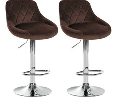 Mville 2 baro kėdžių rinkinys "Lazio velvet chrome