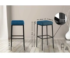 Mville 2 baro kėdžių rinkinys "Montreal 80", juodas audinys